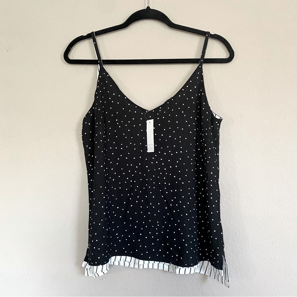 WHBM Polka Dot & Striped Reversible Cami